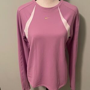 Nike Women's Pink Long Sleeve Tee Sz L